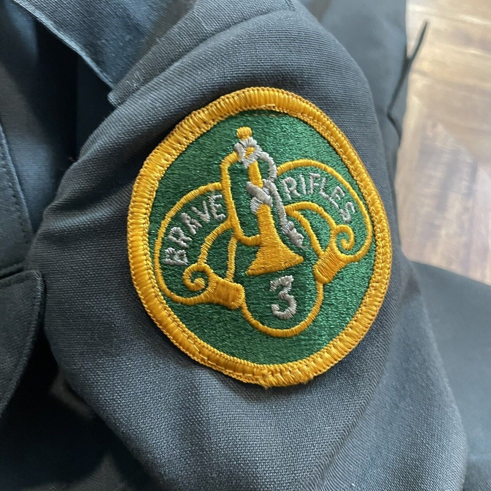 US Military Jacket Enlisted Uniform Coat Patches‎ Pins Wool Blend Vintage 35R - Picture 4 of 13